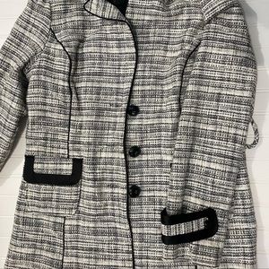 XL Glen Plaid Button Up Coat Maurices